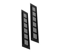Générique Lot de 2 Grilles d'Aération Rectangulaires en Alliage d'Aluminium 50X250Mm Résistant à L'Humidité pour Armoires Placards et Meubles Tissu Respirant Anti-Odeurs