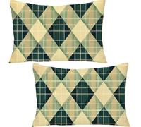Générique Lot de 2 Housse de Coussin Rectangulaire Plaid, 40x70cm 100% Coton Velours Décoratif Taie d'oreiller, Beige Taie d'oreiller Super Doux Decoration Maison Salon Chambre pour CanapéYF-1589
