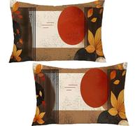 Générique Lot de 2 Housse de Coussin Rectangulaire Simple, 30x50cm 100% Coton Velours Décoratif Taie d'oreiller, Brun Taie d'oreiller Super Doux Decoration Maison Salon Chambre pour CanapéYF-2030