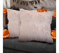 Générique Lot de 2 Housses de Coussin fantôme d'automne,Housses de Coussin Citrouille 45X45cm,Taie d'oreiller fantôme d'halloween,pour Canapé Salon Chambre Jardin (T, 45X45 CM)