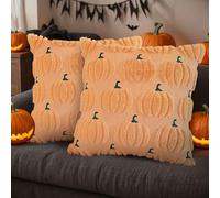 Générique Lot de 2 Housses de Coussin fantôme d'automne,Housses de Coussin Citrouille 45X45cm,Taie d'oreiller fantôme d'halloween,pour Canapé Salon Chambre Jardin (K, 45X45 CM)