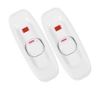 Générique Lot de 2 Interrupteurs de Chevet Blancs Gw320 à Bouton-Poussoir Voyant Lumineux Intégré Commande Simple Monopolaire 10A 250V pour Lampes de Bureau et Appareils Électriques