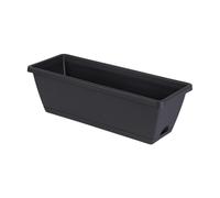 Générique Lot de 2 Jardinières de Fenêtre avec Trous de Drainage, en Polypropylène Robuste, de Forme Rectangulaire, Idéales pour Offrir, pour Le Jardin, Le Salo, Gris foncé