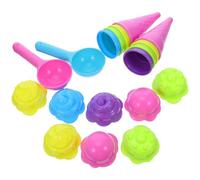 Générique Lot de 2 Jeux de Cornets de Glace en Plastique pour Enfants, Jouets de Plage, gobelets et pelles, bacs à Sable pour l'extérieur, pour Enfants et Tout-Petits