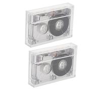 Générique Lot de 2 K7 Audio Vierge en Plastique de 60, Cassette Audio pour Enregistrement Polyvalente, Design Mini Compact pour Musique Rock et Jazz