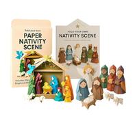 Générique Lot De 2 Kits De Fabrication De Cartes De Noël En Papier À Faire Soi-même, Kits De Bricolage Pour, Décorations De Noël Avec Jésus, Ange Et Animaux, Pour Les Amateurs De Loisirs Créatifs,