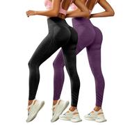 Générique Lot De 2 Legging 3D Anti Cellulite Femme - 2026 Pantalon San Couture Push Up Legging Stretch Compression Pantalon Minceur Taille Haute Vetement pour Fitne Running Yoga Gym Sculptant