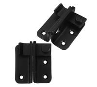 Générique Lot de 2 Loquets Coulissants pour Portes Coulissantes en Acier Inoxydable Noir, Grand Modèle Droit, Verrou de Sécurité à Pêne Dormant Système Anti-chute, pour Portails Extérieurs