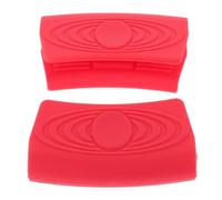 Générique Lot de 2 Maniques en Silicone Résistantes à la Chaleur Protège-Poignées Antidérapants pour Casseroles et Poêles Isolation Thermique Manchons de Protection Rouge Accessoires la
