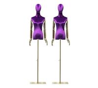 Générique Lot de 2 mannequins de Couture Femme réglables, Hauteur 135 à 210 cm, avec Base en métal, Bras et tête Amovibles pour vêtements, Bijoux et Couture - Violet
