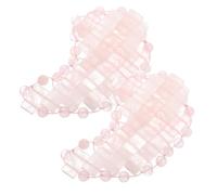 Générique Lot de 2 Masques Yeux en Quartz Rose de Lune Cache-Œil Rafraîchissant et Apaisant Masque de Sommeil en Pierre Naturelle pour Massage Oculaire et Soin Spa