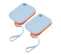 Générique Lot de 2 Mini Pochettes de Rangement Portables en Silicone Étanches Bleu Clair Protection Anti-Poussière pour Clés Cartes Câbles et Écouteurs Compactes et Polyvalentes pour