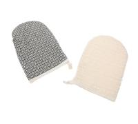 Générique Lot de 2 Moufles de Toilette Exfoliants Double Face en Sisal Naturel Moufles de Bain et Massage pour Corps Élimination des Peaux Mortes Serviettes de Bain Polyvalentes Spa