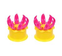 Générique Lot de 2 Moules à Baozi Jaunes Ustensiles Cuisine Écologiques pour Brioches Farcies à la Vapeur Outils Manuels Multifonctions Préparation Rapide de Dim Sum Chinois