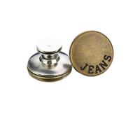 Générique Lot de 2 ou 4 Boutons réglables for Jean de 17 mm, sans Outils, réutilisables, instantanés, Remplacement for Pantalon, Serre-Jeans(Type16 17mm,2pcs)