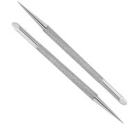 Générique Lot De 2 Outils De Manucure En Acier Inoxydable Repousse-cuticules Double Tête Pour Ongles Naturels Et Faux Ongles Outil De Nettoyage à Emporter Facilement