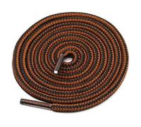 Générique Lot de 2 paires de lacets ronds rayés bicolores for baskets, bottes, sports de plein air, longueurs disponibles: 70cm, 90cm, 120cm, 150cm(Red brown black,90cm)