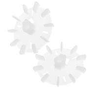 Générique Lot de 2 Pales de Ventilateur en Plastique pour Moteurs Électriques de Bureau Refroidissement Haute Température Trou de Verrouillage Remplacement D’Hélices Ajustables pour