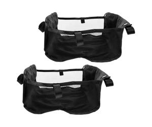 Générique Lot de 2 Paniers de Rangement en Filet Noir pour Poussette Panier Inférieur Spacieux et Polyvalent Paquet Cargo sous Siège pour Courses et Jouets Bébé Accessoires Pratiques