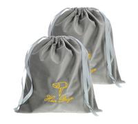 Générique Lot de 2 Paquet de Rangement pour Sèche-Cheveux à Cordon Tissu Résistant 22 X 25 CM Gris Classique Paquet Organisateur Polyvalent pour Voyage et Usage Domestique