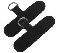 Générique Lot de 2 Patchs Transparents pour Dragonne de Téléphone Portable, Accessoires Universels Compatibles avec Smartphones, Petite Taille Noire, Fixation Sécurisée pour Usage Quotidien