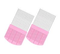 Générique Lot de 2 Peignes à Quilling en Métal et Plastique, Outils de Tissage de Quilling Rose, Fournitures de Loisirs Créatifs Papier pour Décoration DIY, Portable et Résistant