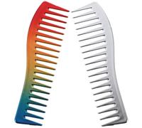 Générique Lot de 2 Peignes Courbés Professionnels pour Hommes en Abs, Robustes Cuir Chevelu, pour Coupe et Coloration des Cheveux
