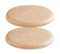 Générique Lot de 2 Petits Coussins Ronds en Cuir 12/14/16/18/20 Pouces, Coussin D'assise en Mousse à Mémoire de Forme de 4 cm D'épaisseur pour Tabourets de Bar, Bistrot et Terrasse 04,45cm/18inch