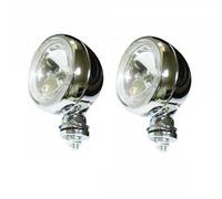 Générique Lot de 2 Phares Halogène Projecteurs Feux Antibrouillard 12V 90mm + Ampoules H3 12V 55W Pour Voiture 4x4 Camion Uitilitaire Moto Bateau