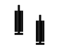 Générique Lot De 2 Pieds De Meuble Réglables en Alliage D'aluminium, pour Canapé, Commode, Table De Chevet, Pieds De Penderie Ronds Métal, Boulon M8(Noir,15cm)