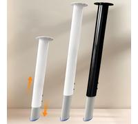 Générique Lot De 2 Pieds De Meubles Réglables - Pieds Bureau Télescopiques en Métal, Pied Support De Rechange pour Canapé, Commode, Étagère, avec Vis(Blanc,42.5-60cm)
