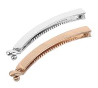 Générique Lot de 2 Pinces à Banane pour Cheveux en Alliage de Zinc, Design Robuste à Dents, Style Punk Métallique, pour Travail et Fêtes