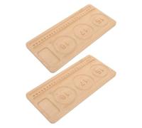 Générique Lot de 2 Plateaux en Bois Naturel pour Création de Bijoux Plateau de Mesure pour Bracelets et Perles Organisateur Multi-Compartiments 16-18 CM DIY Bijouterie et Atelier Créatif