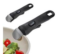 Générique Lot de 2 Poignées Amovibles Universelles pour Casseroles et Poêles - Résistantes à la Chaleur (250°C), Antidérapantes, Ergonomiques, Supportent 10 kg - Compatible avec Mastrad