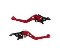 Générique Lot de 2 poignées frein universelles en alliage CNC pour moto, taille réglable, pour levier pour(Rouge)