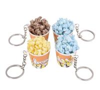 Générique Lot de 2 Porte-clés Popcorn en Plastique, Porte-clés pour Voiture, Accessoire Décoratif Élégant et Créatif, pour Présents et Usage Quotidien Couleur Aléatoire