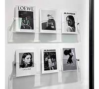 Générique Lot de 2 Porte-revues muraux en Acrylique Transparent, présentoir pour brochures, Support de Rangement pour dossiers Suspendus, Support de Catalogue réglable de 40 à 120 cm (39,4")