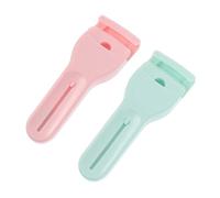 Générique Lot de 2 Recourbe-cils Longs Pinceau, Plastique Robuste, Coussinets en Caoutchouc Doux, Outil de Maquillage Portable pour Cils, Accessoires Beauté Pratiques pour Usage Quotidien