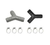 Générique Lot de 2 réducteurs de tuyau de vidange de machine à laver en Y, connecteur en plastique for raccord de tuyau fendu, adaptateur à trois voies
