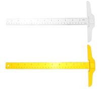 Générique Lot de 2 Règles en T 30 CM Transparentes Double Graduation CM et Pouces Règle Professionnelle en Plastique pour Dessin Technique Conception et Traçage Fournitures pour