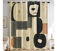 Générique Lot de 2 Rideaux Géométrique Moderne 75x166 cm (LxH)
