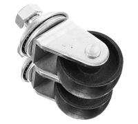 Générique Lot de 2 Roulettes Renforcées pour Cric Hydraulique Roues Métalliques Horizontales de Rechange Accessoires Compatibles Cric Électrique de Remorque Adaptées Garage et Chantier