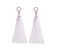 Générique Lot de 2 Sachets à Savonnette en Pp Blanc pour Visage Filet Moussant Confortable, Mousse Nettoyante, Accessoire Bain Quotidienne