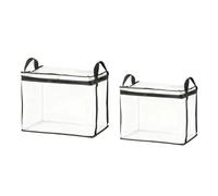Générique Lot de 2 Sacs de Rangement pour Livres, Grands 38 cm et Moyens 32 cm, organisateurs Transparents à Fermeture éclair, Design Anti-poussière, pour Maison, école, Placard et Bureau