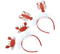 Générique Lot de 2 Serrage-Têtes Créatifs Homard et Crabe Accessoires de Coiffure Légers en Plastique Bandeaux Marins pour Fêtes Costumées Carnavals et Festivals Adultes et Garçon et
