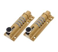 Générique Lot de 2 Serrures à Code Mécaniques pour Porte D’Armoire Loquets Antivol Résistants en Métal Doré Verrouillage Sécurisé pour Portes Intérieures et Extérieures Installation par