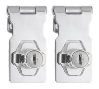 Générique Lot de 2 Serrures à Cylindre pour Porte D'armoire, Acier Inoxydable, 3 Pouces, Finition Brillante, Serrure de Vitrine Sécurisée pour Magasin et Bureau, pour Portes de Rangement