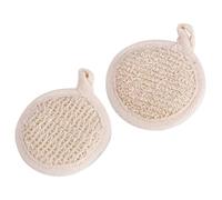 Générique Lot de 2 Serviettes Exfoliantes Corps, Moufles de Bain en Coton et Fibres Naturelles, Exfoliation Douce et Nettoyage Profond, Adaptées Soins Corporels