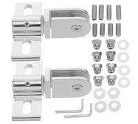 Générique Lot de 2 Sets de Charnières Pivotantes pour Porte en Verre sans Cadre, Alliage Anticorrosion, Fixation Haute Stabilité, Kit Quincaillerie pour Paroi, Pivot Bidirectionnel, Usage