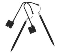 Générique Lot de 2 Stylets Résistifs Noirs pour Écrans Tactiles avec Corde à Ressort et Base, Compatibles Tablettes et Smartphones, Matériaux Aluminium et Métal, Précision Tactile Élevée